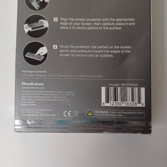 Brookstone Screen Protector NEW For iPhone X & XS -Tempered Glass -Ultra Clear - Picture 9 of 10